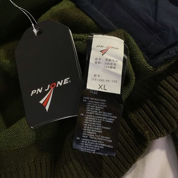 New PN Jone Full Zip Sweater Hooded Wool Blend - Picture 4 of 8